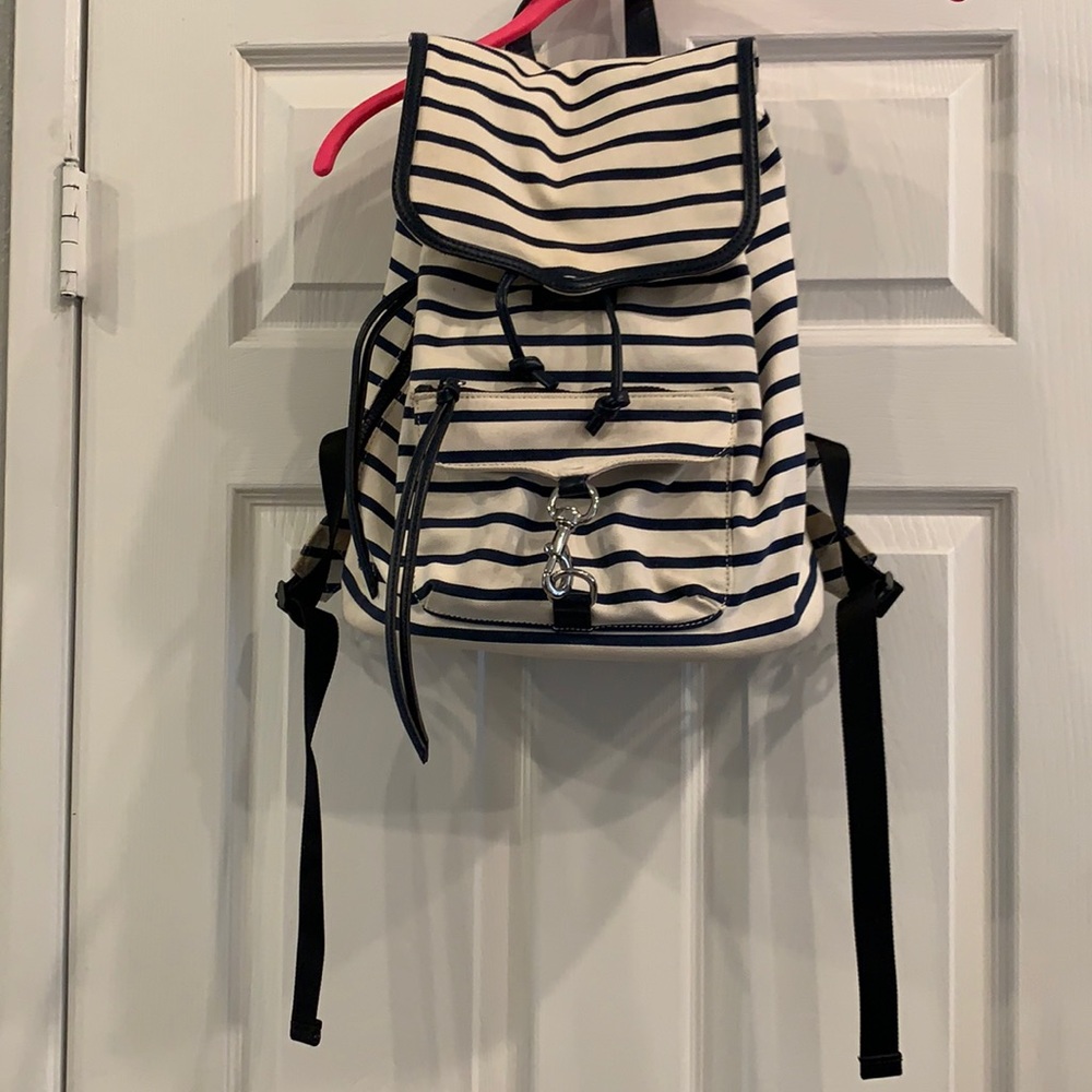 Rebecca Minkoff Backpack Navy and Off White